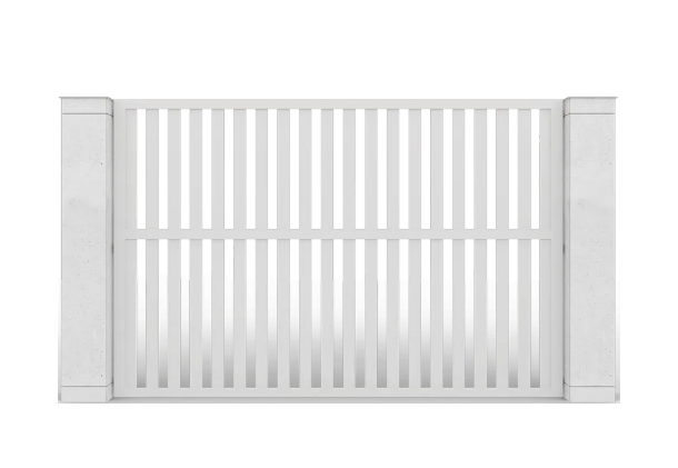 Забор 2000 x 1210 мм с заполнением алюминиевый профиль 82, вертикальное