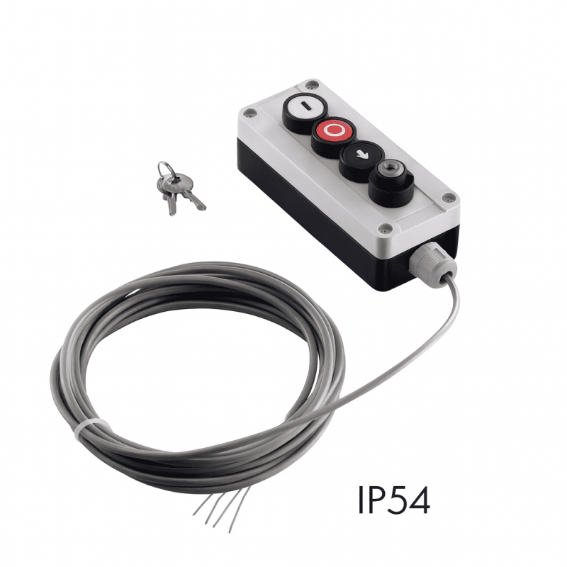 3-позиционный кнопочный выключатель с замком