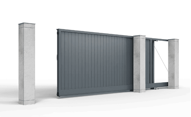 Откатные ворота с заполнением сэдвич-панель, вертикальное